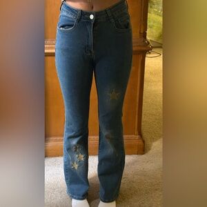 Blue Jeans with Star Pattern